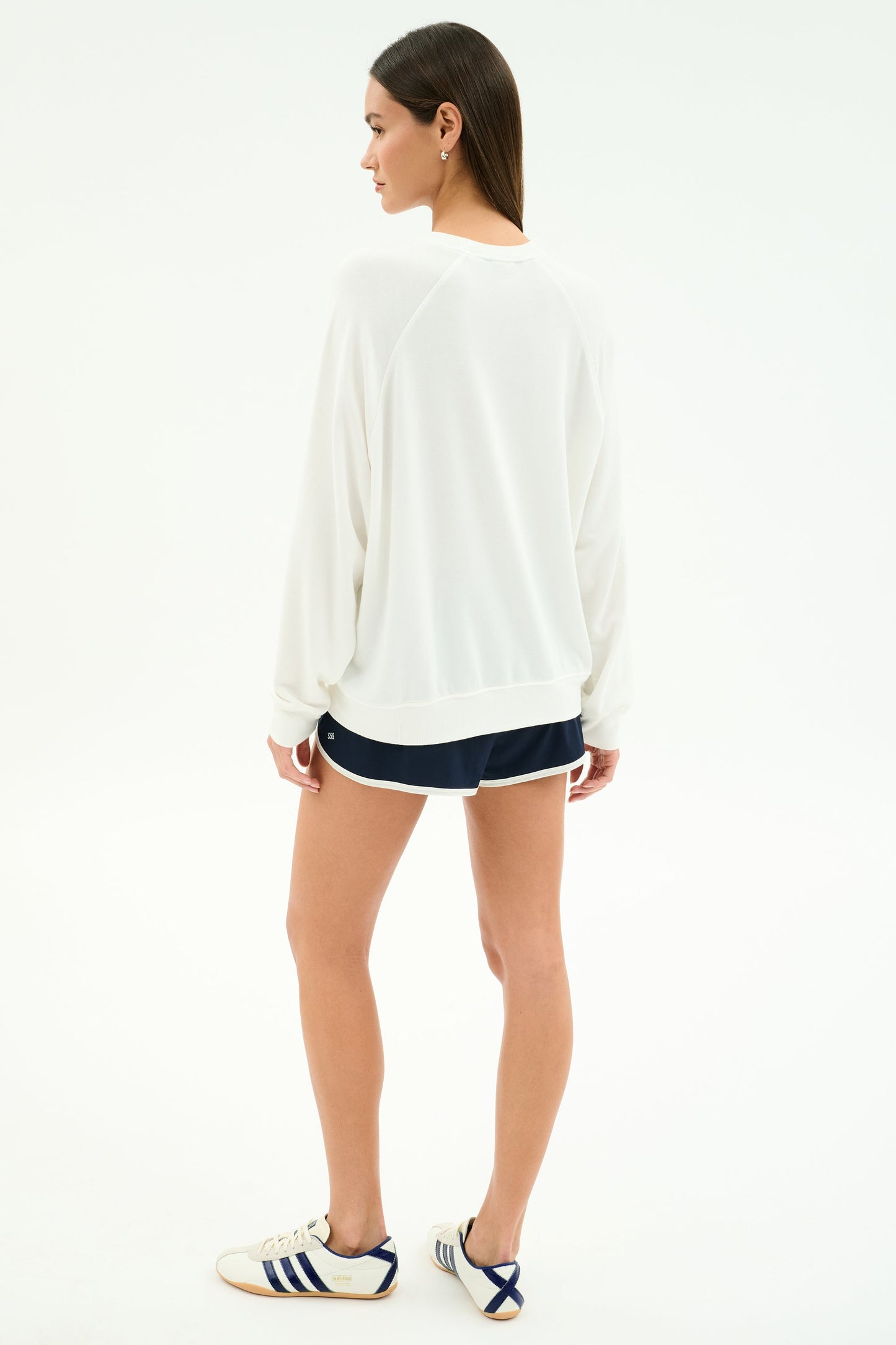 Andie Oversized Fleece Varsity Graphic Sweatshirt - Splits59