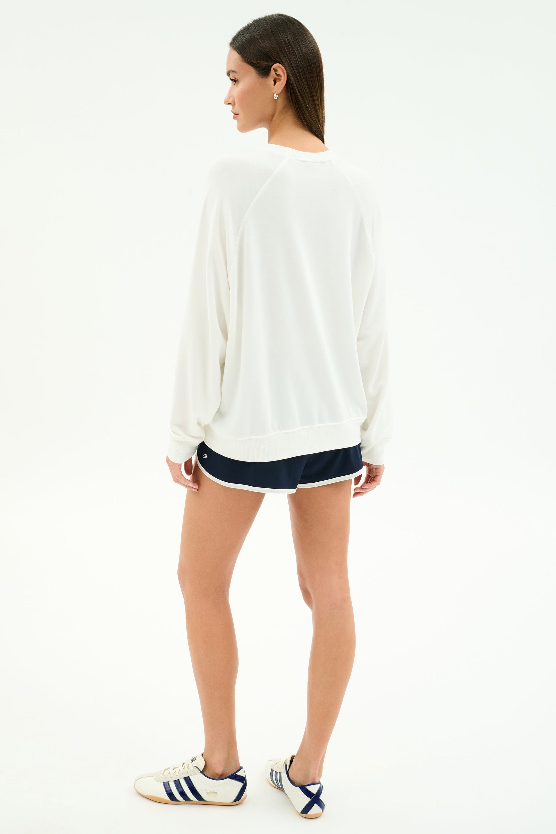 Andie Oversized Fleece Varsity Graphic Sweatshirt - Splits59