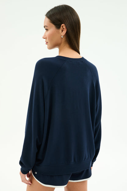 Andie Oversized Fleece Varsity Graphic Sweatshirt - Splits59