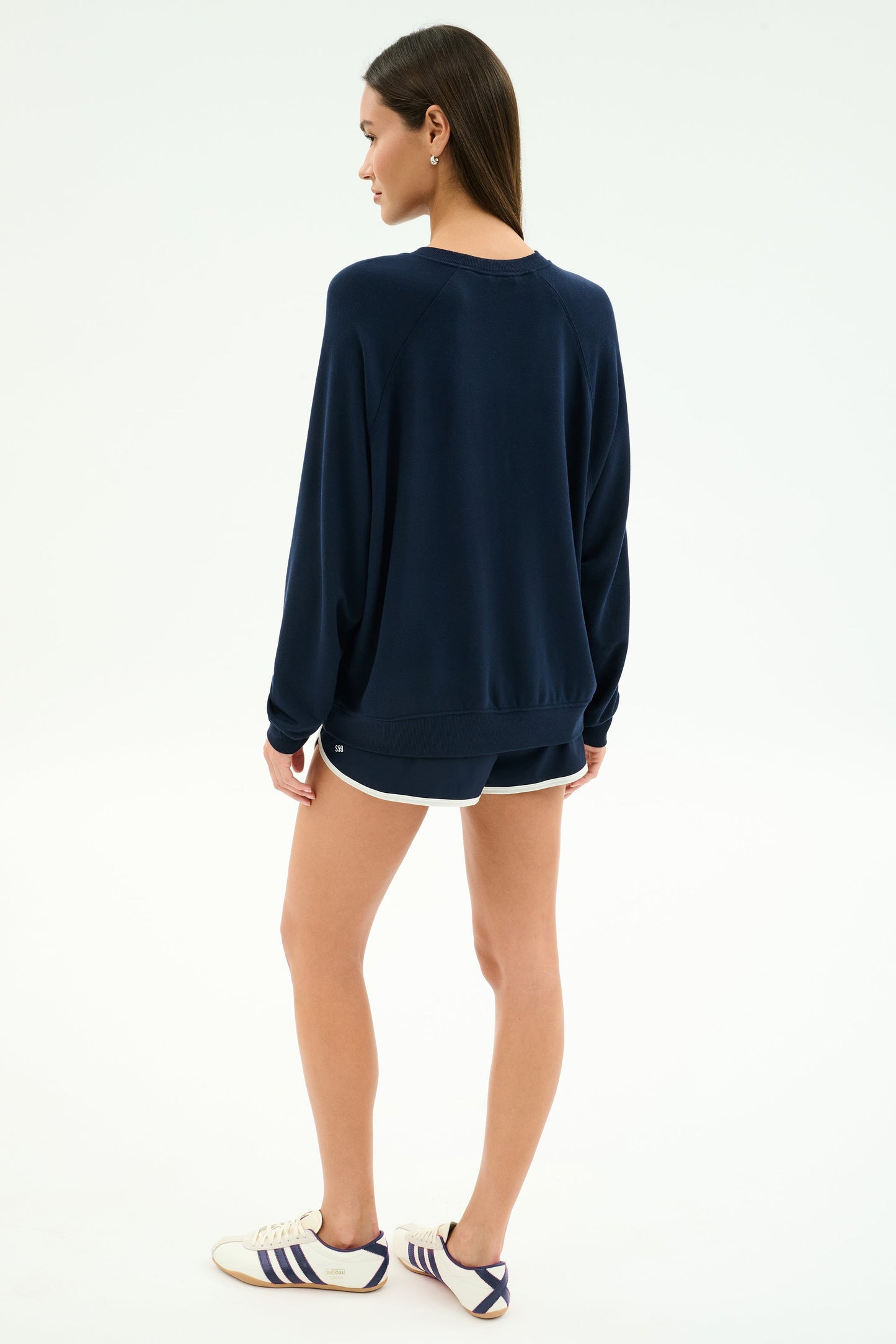 Andie Oversized Fleece Varsity Graphic Sweatshirt - Splits59
