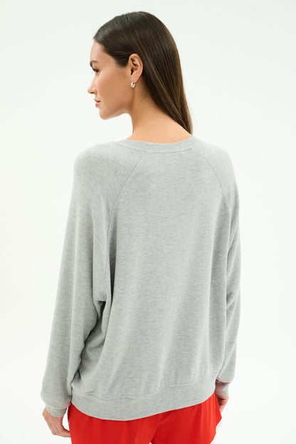 Andie Oversized Fleece Varsity Graphic Sweatshirt - Splits59