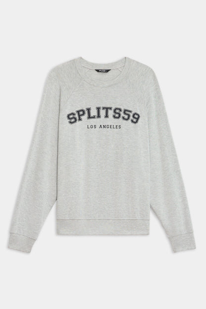 Andie Oversized Fleece Varsity Graphic Sweatshirt - Splits59