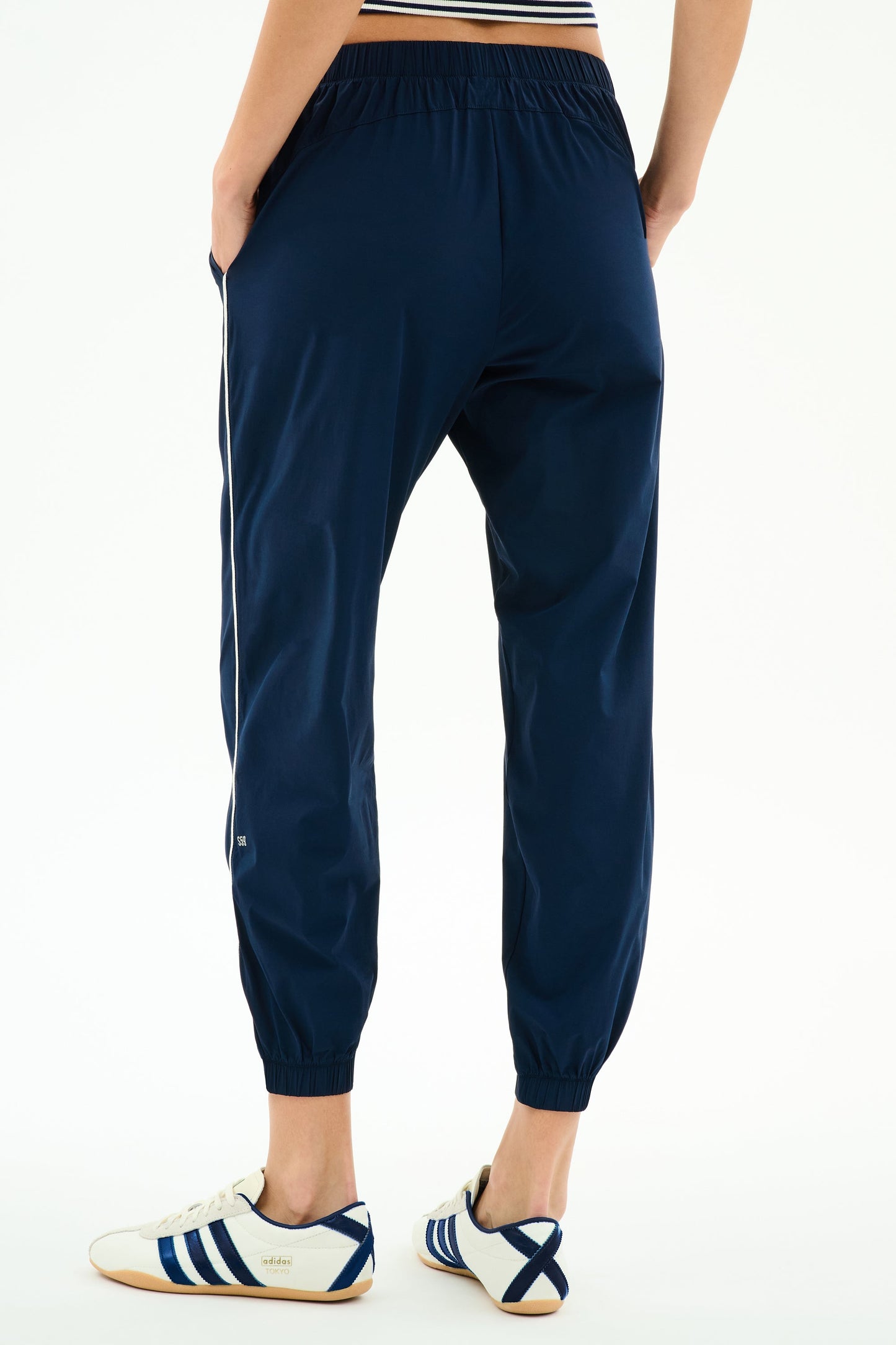 Megan Woven Nylon Jogger w/ Piping - Splits59