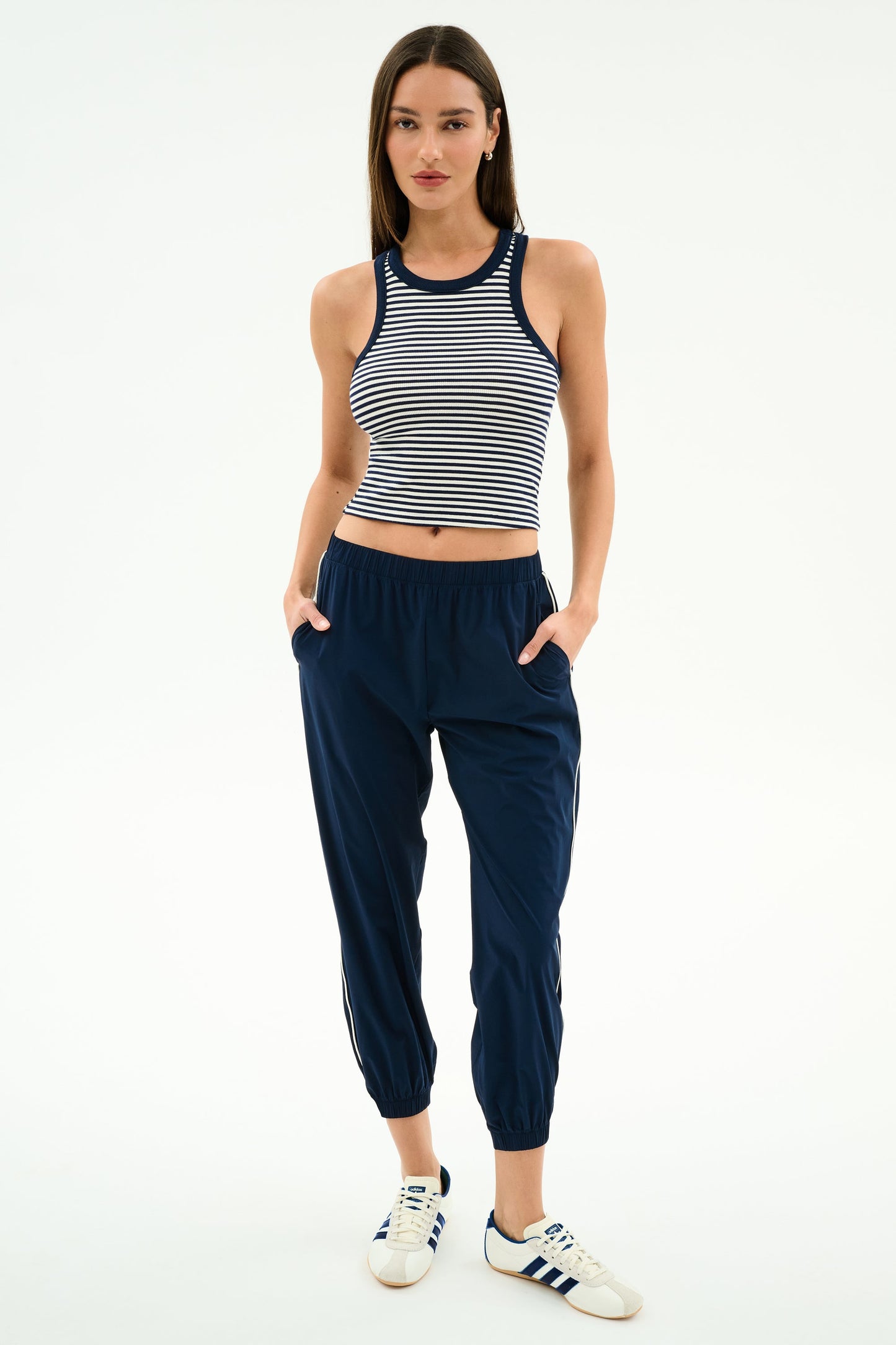 Megan Woven Nylon Jogger w/ Piping - Splits59