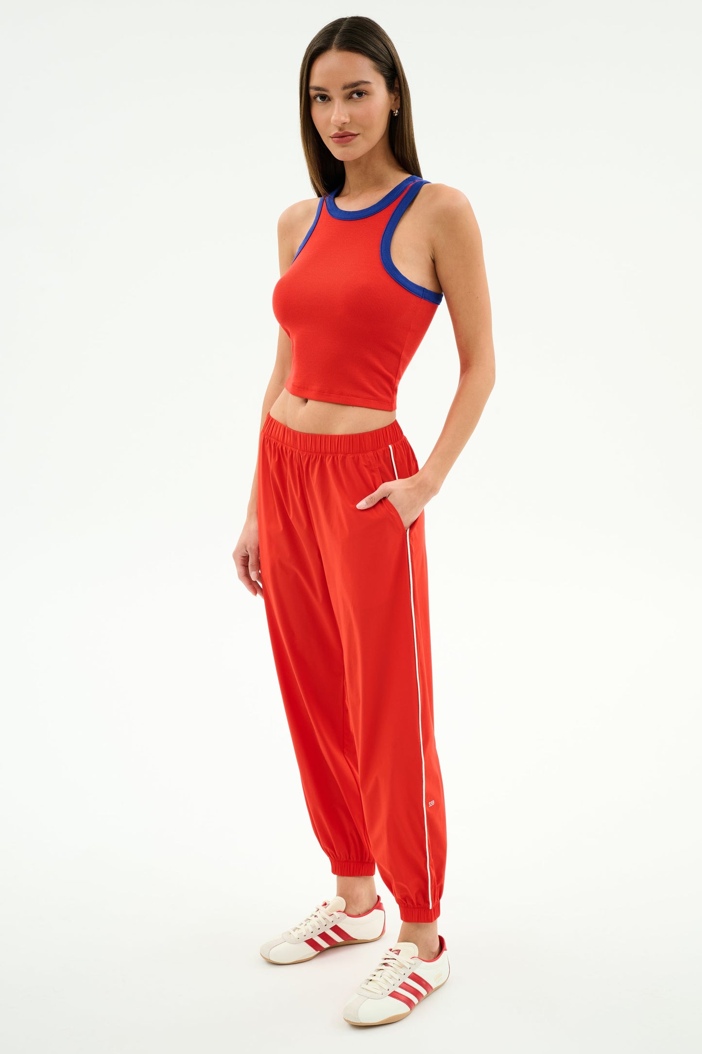 Megan Woven Nylon Jogger w/ Piping - Splits59