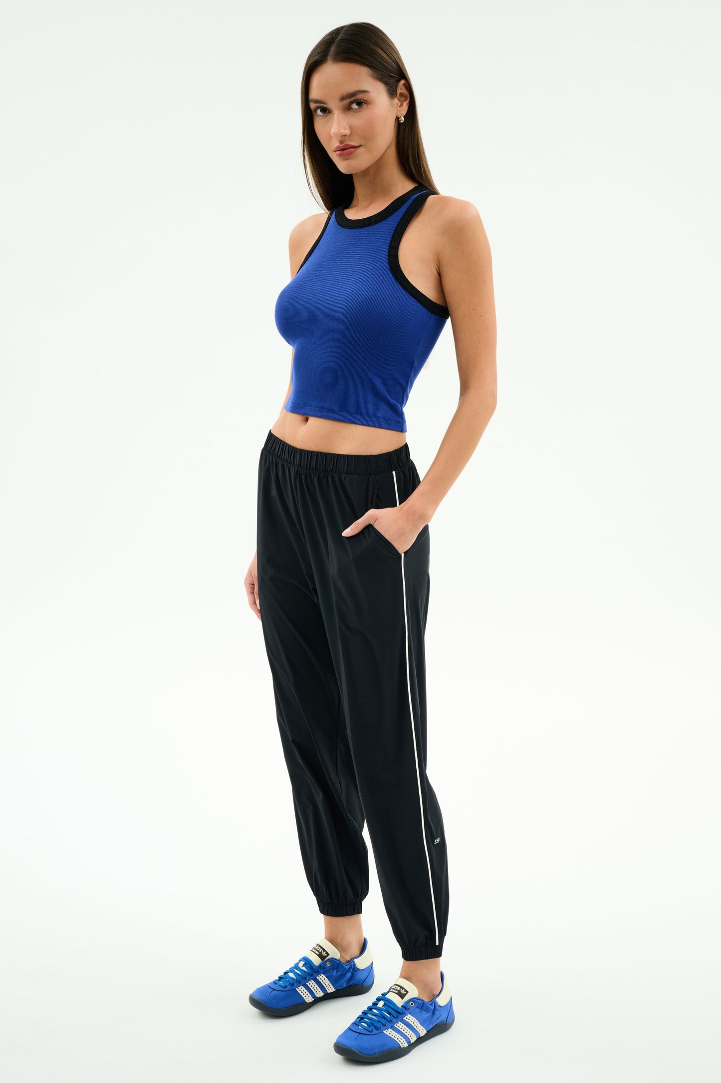 Megan Woven Nylon Jogger w/ Piping - Splits59