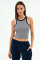 White/Indigo Stripe