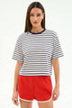 White/Indigo Stripe