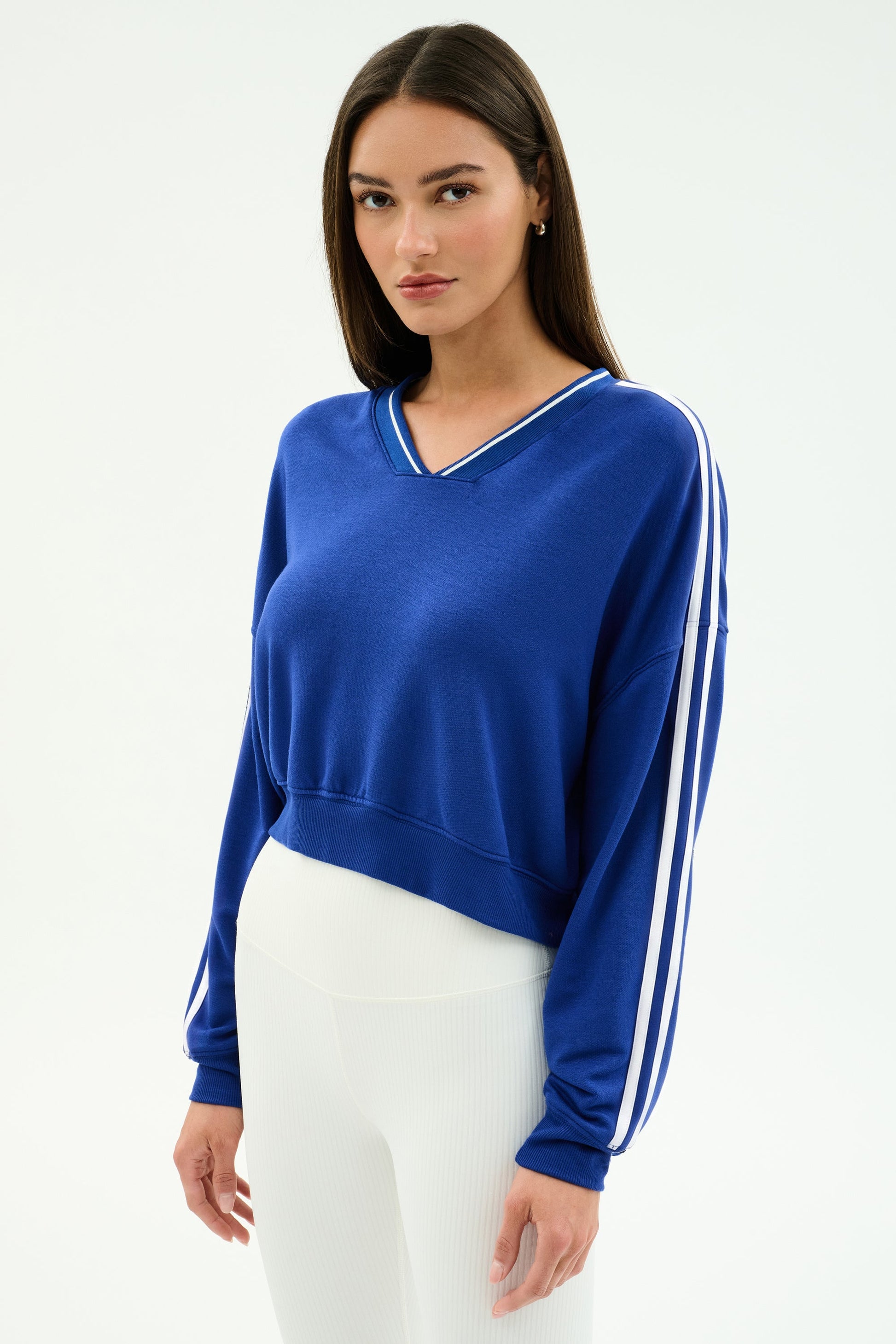 Ellie Fleece V Neck Sweatshirt - Splits59