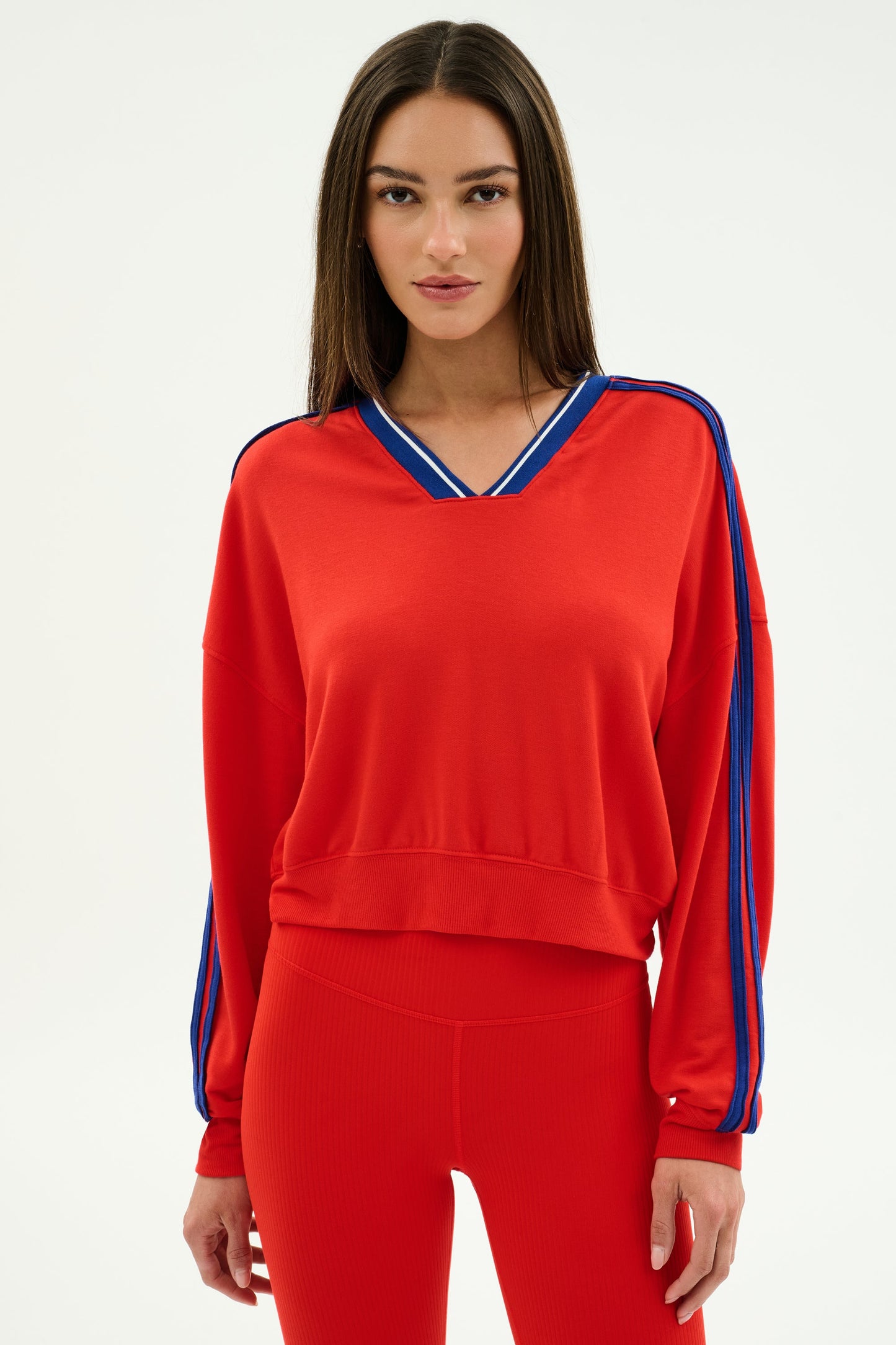 Ellie Fleece V Neck Sweatshirt - Splits59