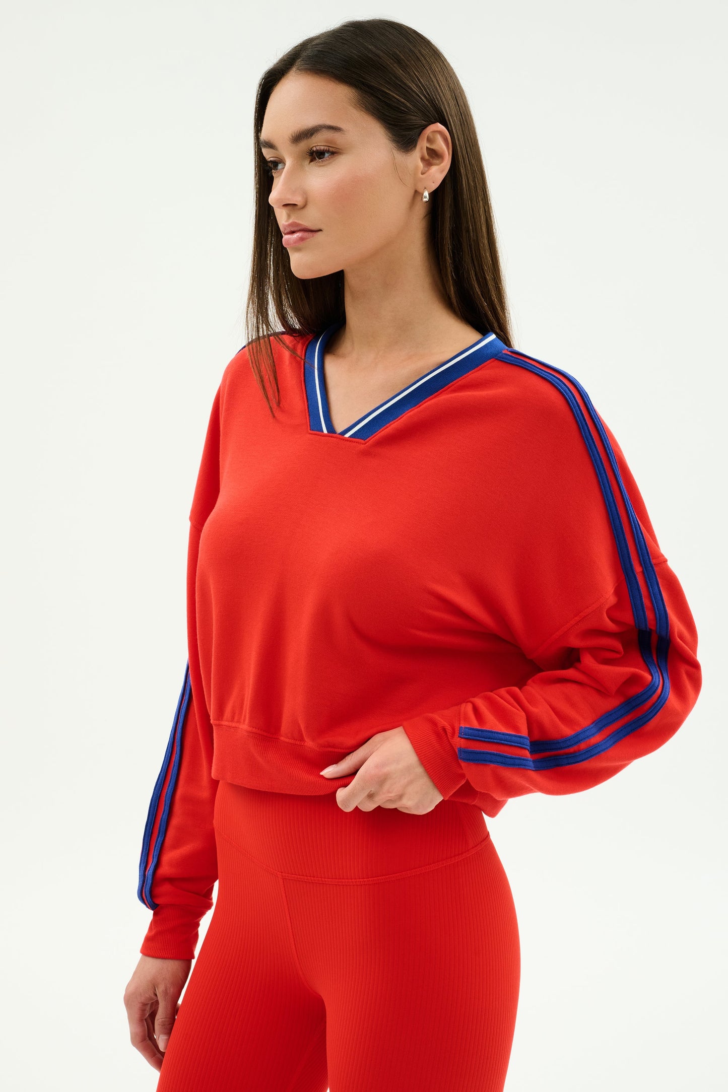 Ellie Fleece V Neck Sweatshirt - Splits59