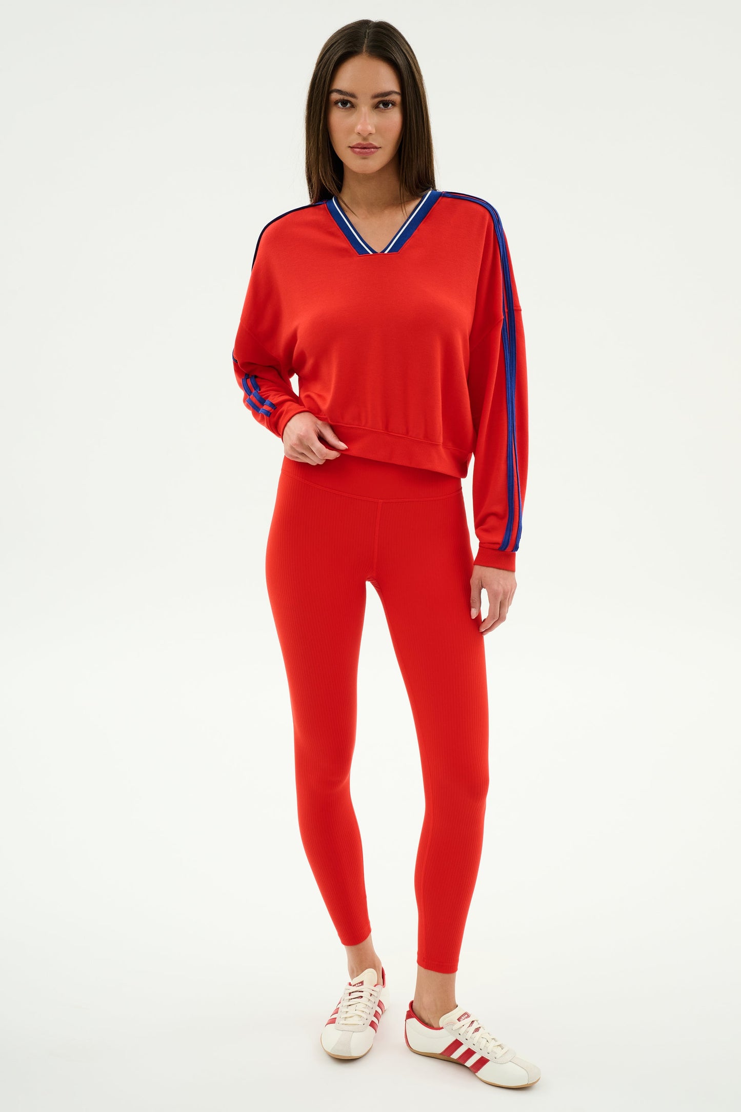 Ellie Fleece V Neck Sweatshirt - Splits59