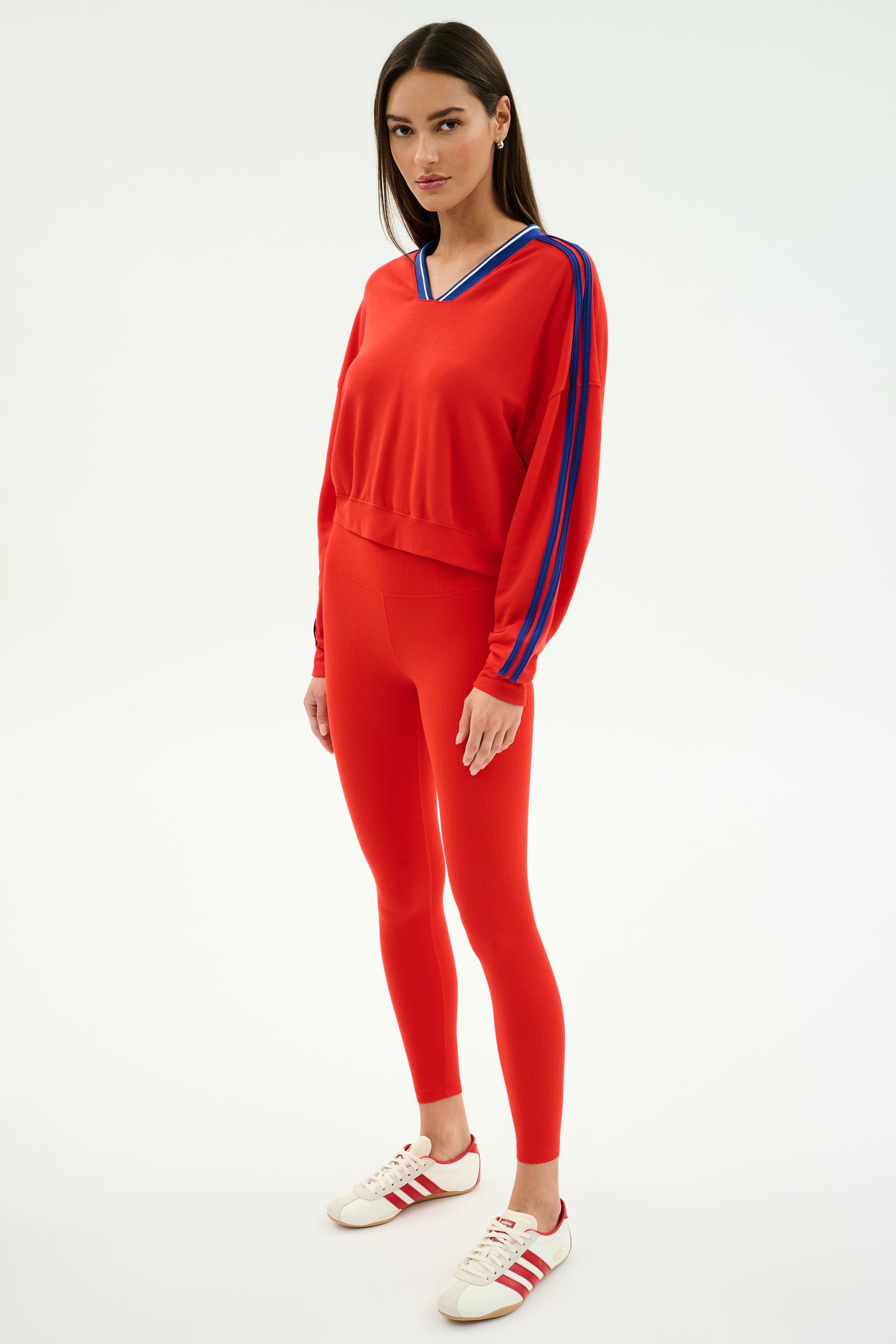 Ellie Fleece V Neck Sweatshirt - Splits59