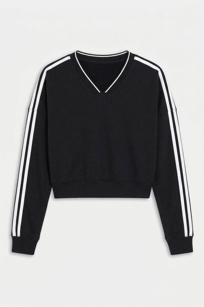 Ellie Fleece V Neck Sweatshirt - Splits59
