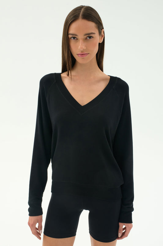 Bennie Fleece V Neck Sweatshirt - Splits59