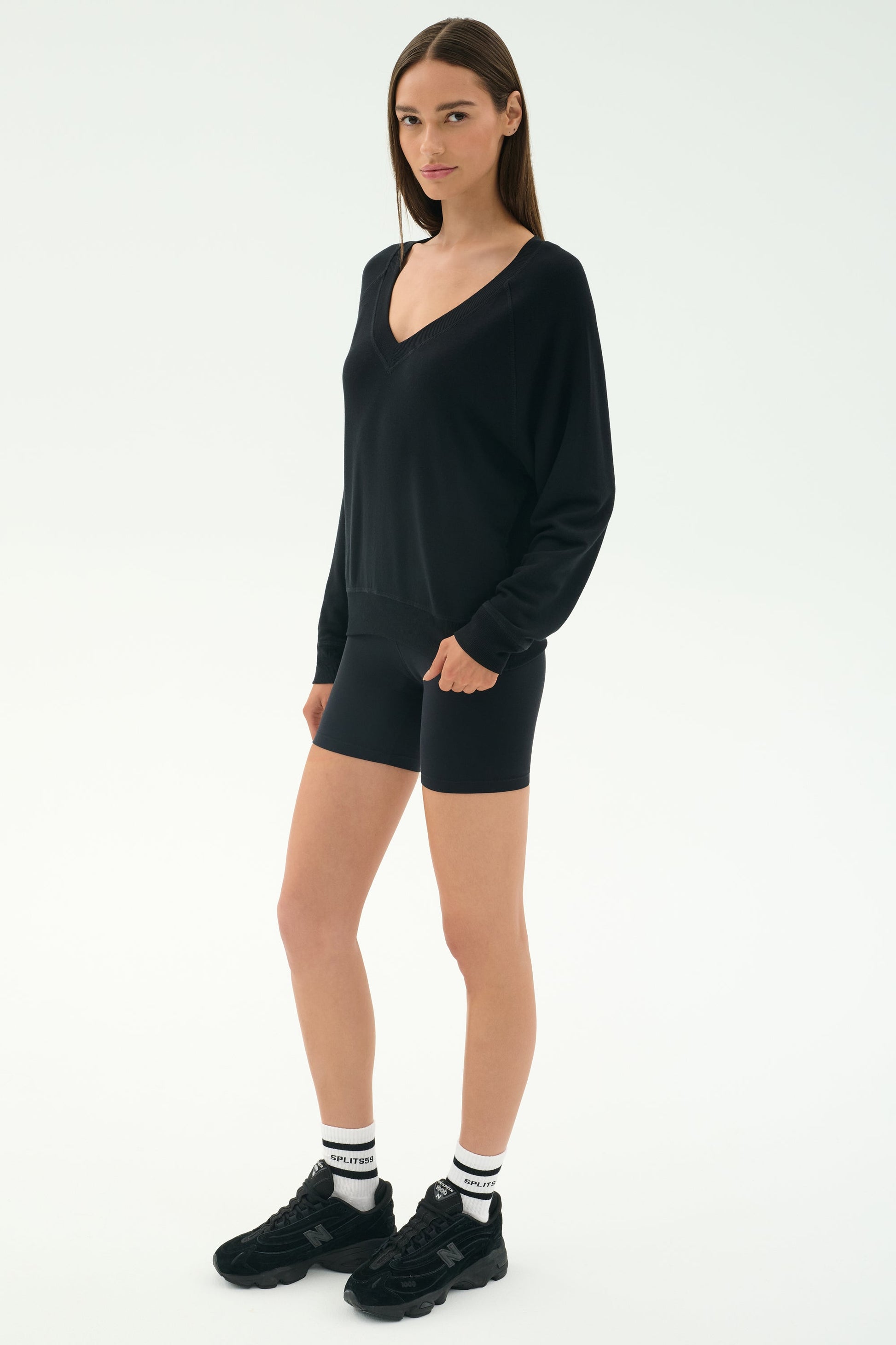 Bennie Fleece V Neck Sweatshirt - Splits59