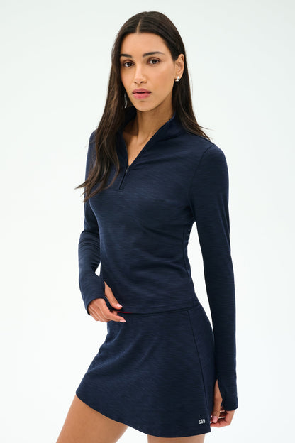Stevie Active Rib Half Zip Waist Length - Splits59
