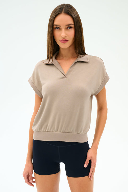 Evie Fleece Sleeveless Polo - Splits59