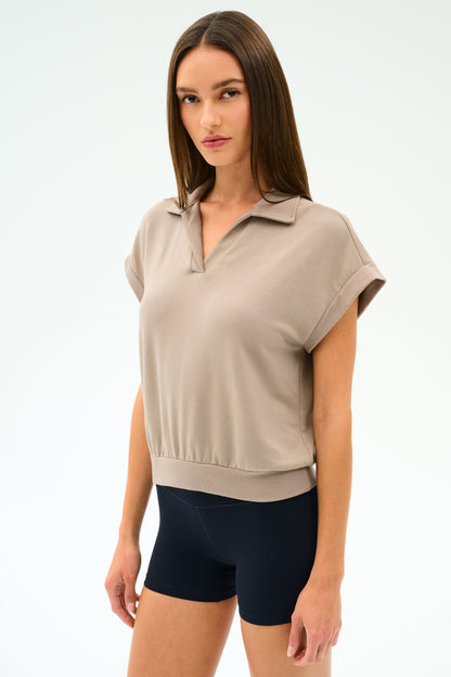 Evie Fleece Sleeveless Polo - Splits59