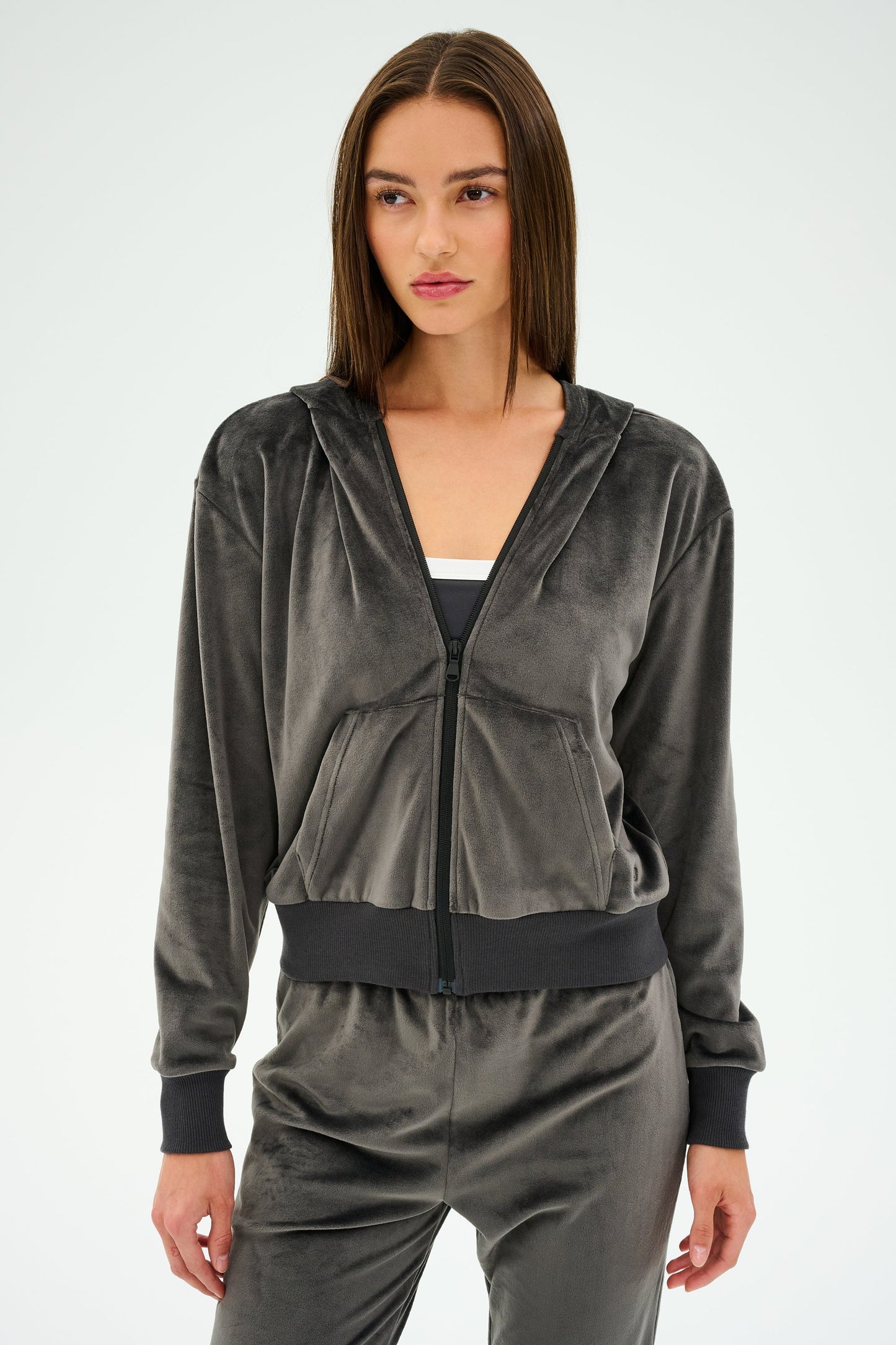 Rhys Velour Zip Up Hoodie - Splits59