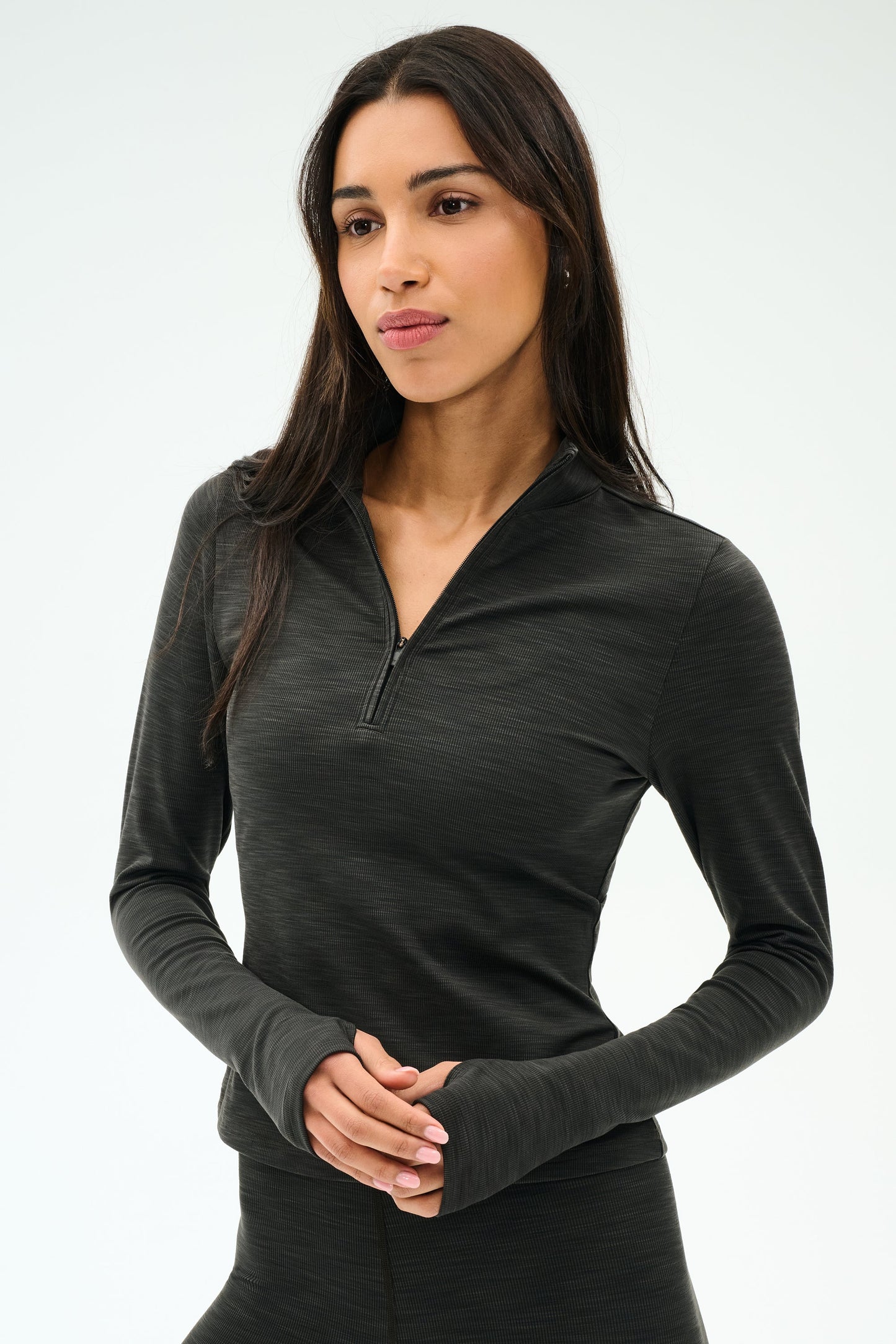 Stevie Active Rib Half Zip Waist Length - Splits59