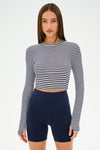 White/Indigo Stripe