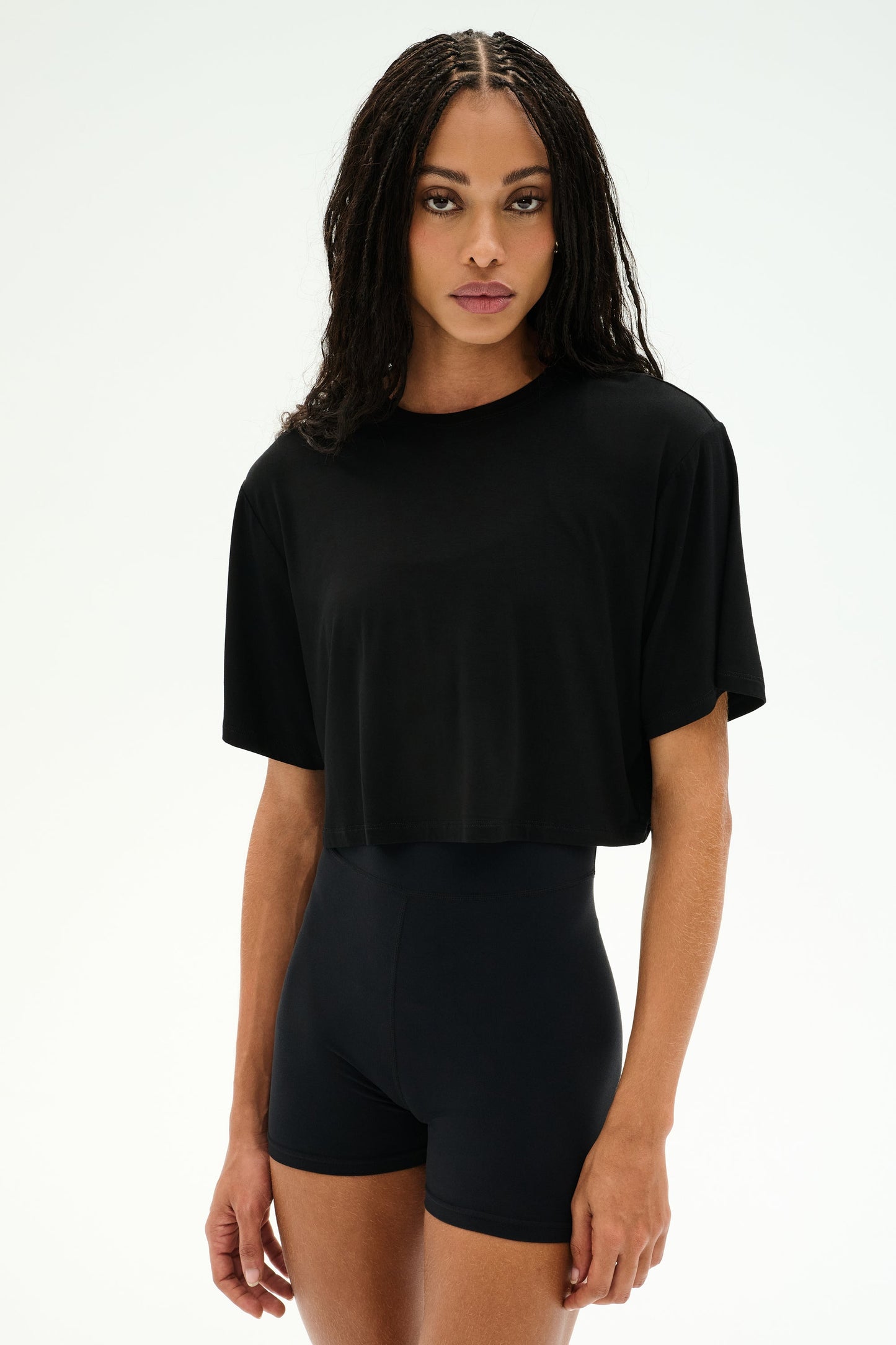 Djuna Oversized Crop Jersey Tee - Splits59