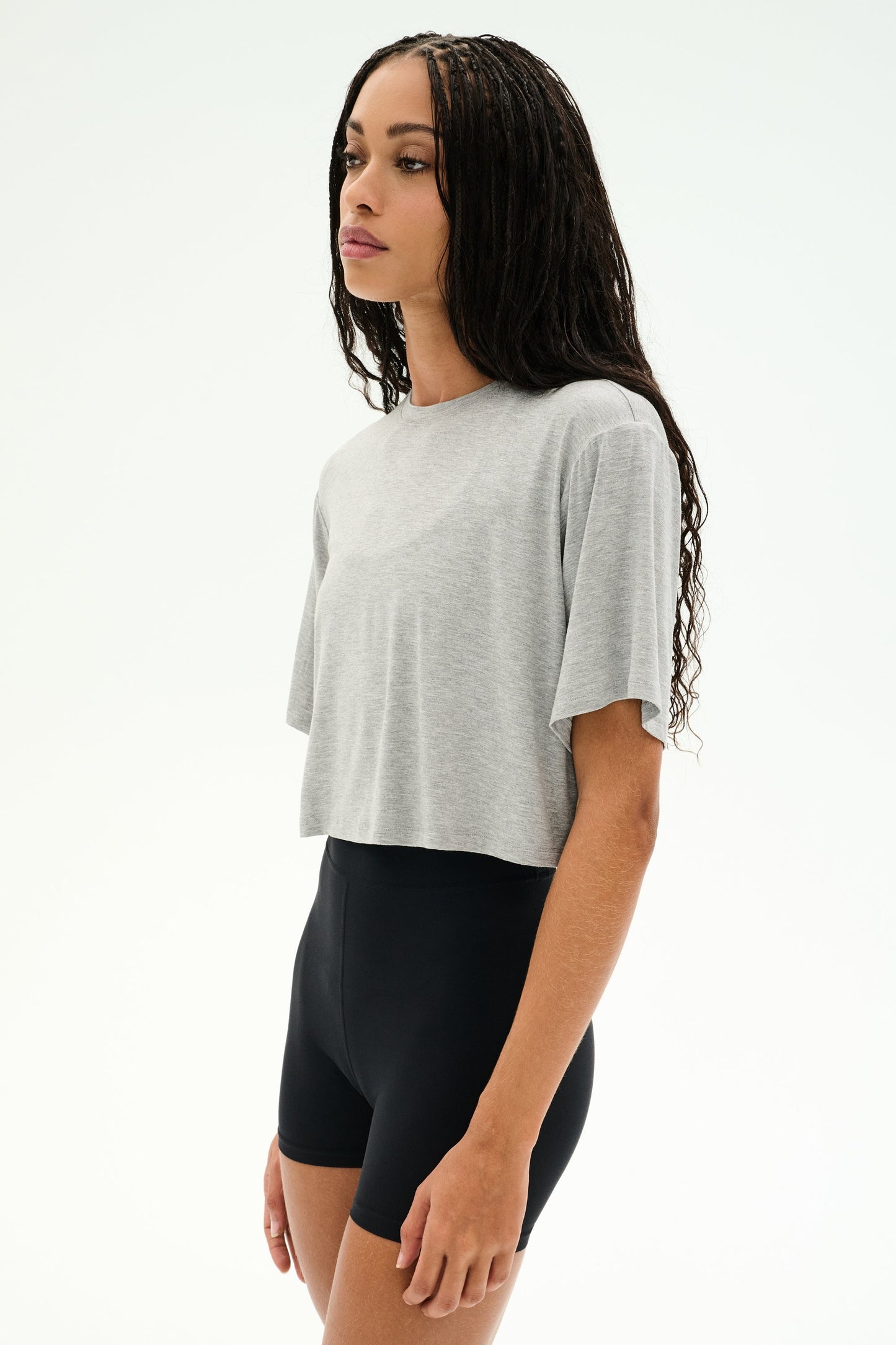 Djuna Oversized Crop Jersey Tee - Splits59